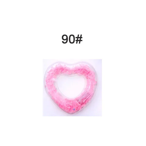 Pink 90 Перо сердце круг для плавания женщина надувной круг для взрослых для плавания бассейн круг Летний пляж надувной буй - Цвет: Pink 90