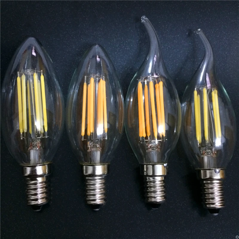 

Светодиодная лампа с диммируемыми лампочками E14, сменные галогенные лампы с нитью накаливания 2 Вт, 4 Вт, 6 Вт, 220 В переменного тока, 230 В, 240 В пе...