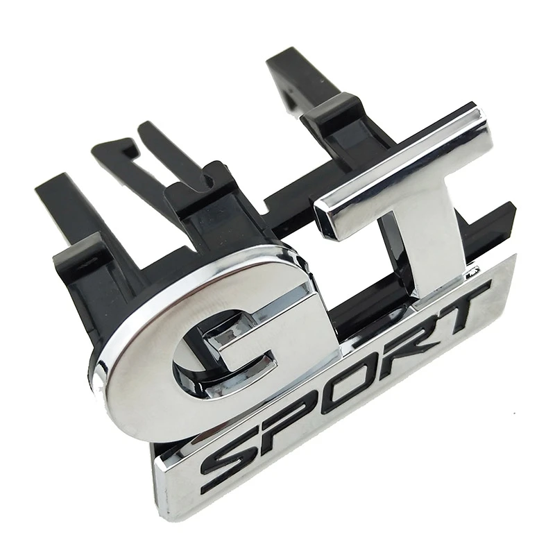 3D Автомобильная Наклейка металлическая хромированная GT Спортивная передняя