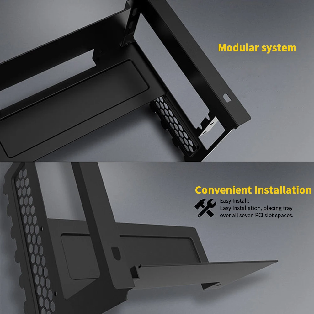

Universal PCIe Slot GPU Bracket Steel Shockproof Stable Anti Interference Display Vertical Graphics Card Holder Accessories