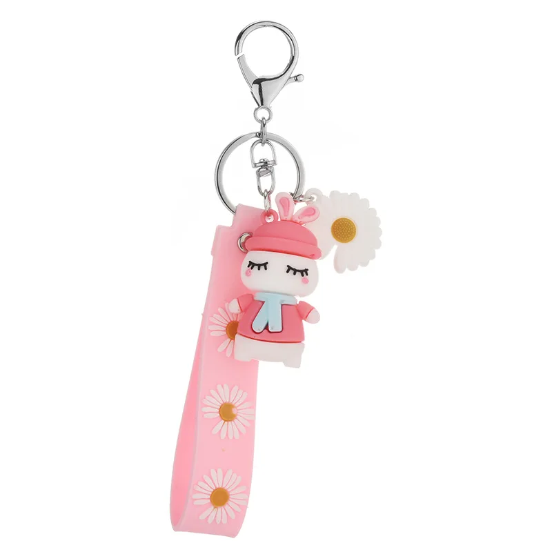 

Fashion Little Daisy Rabbit Keychains Accessories Drip Daisy Key Chains Fashion Bag Decoration Car Key Rings Bag
