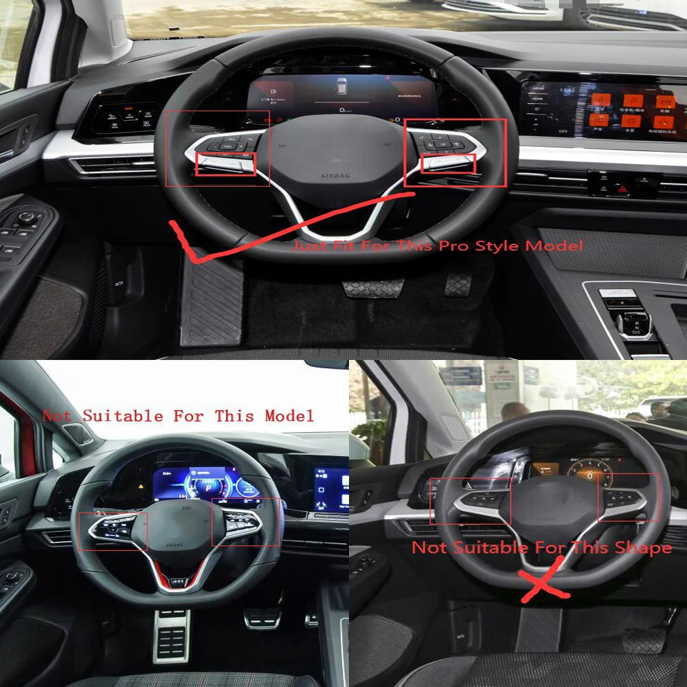 

Накладка на руль для Volkswagen VW Golf 8 MK8 PRO 2021 2022 из углеродного волокна