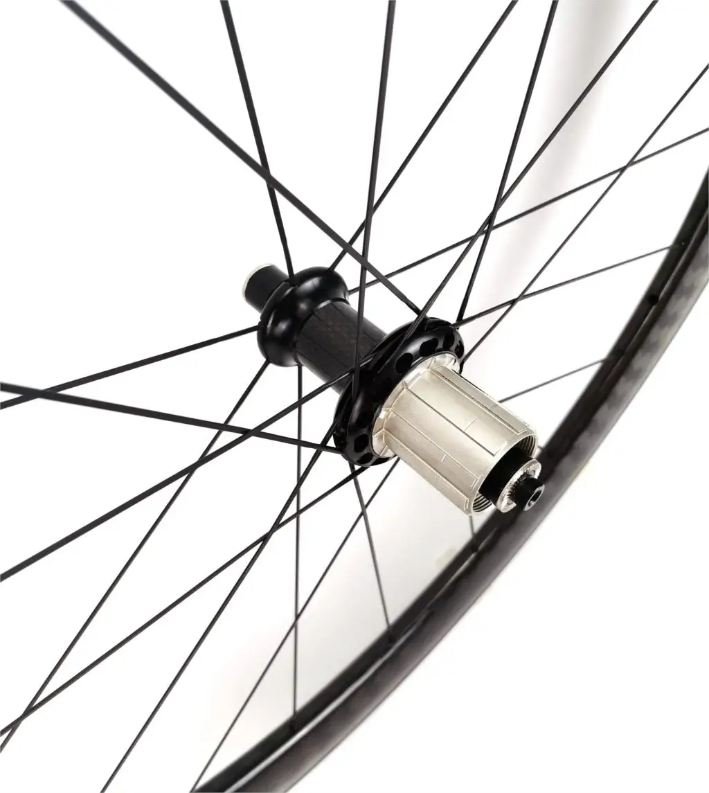 

700C carbon wheels 25mm width 50mm depth clincher/Tubular Road bike carbon wheelset with Powerway R36 hubs ,12K twill glossy