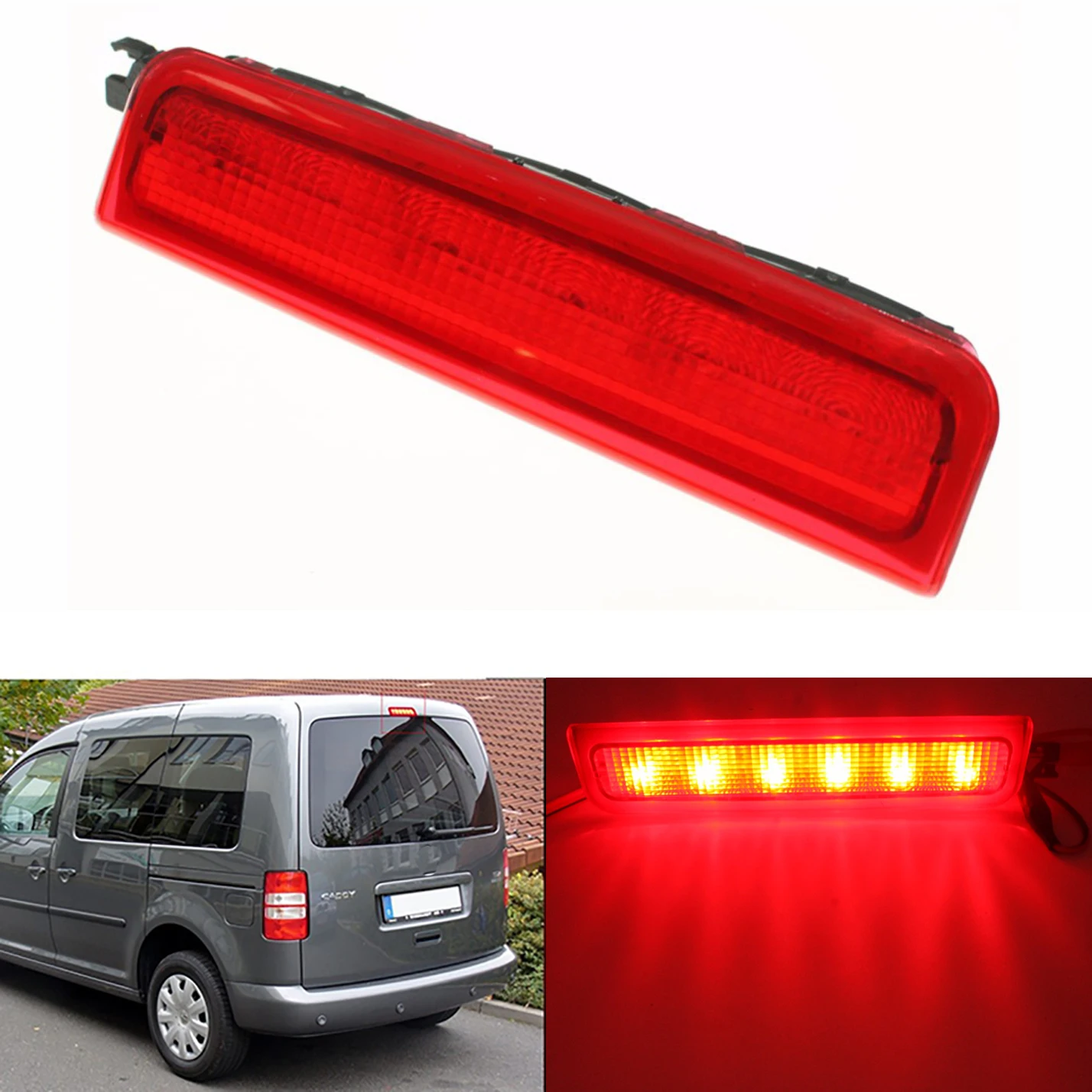 Стоп сигнал для Volkswagen VW Caddy 2003 2015 3 й центр высокий уровень задний стоп светильник