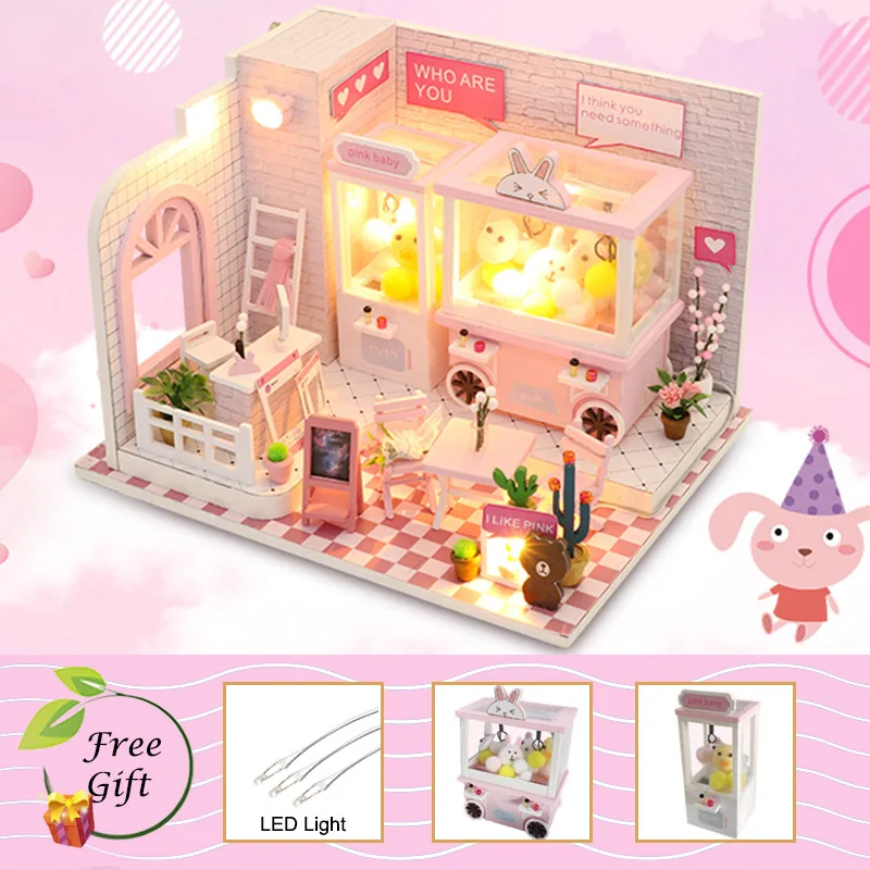C09 Кукольный домик Cutebee миниатюрная мебель кукольный домик Сделай Сам миниатюрные домики комната коробка театральные игрушки для детские наклейки DIY кукольный домик L - Цвет: C09