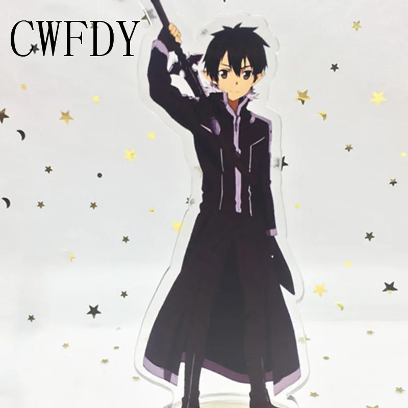 

Sword Art Online Keychain Double Sided Sinon Kirito Key Chains Asuna Krito Cosplay Props Acrylic Ornaments For College Students