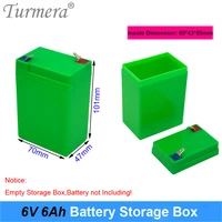 turmera 6v 6ah battery storage box empty for lifepo4 battery use children electric car or motorcycle electronic emergency light