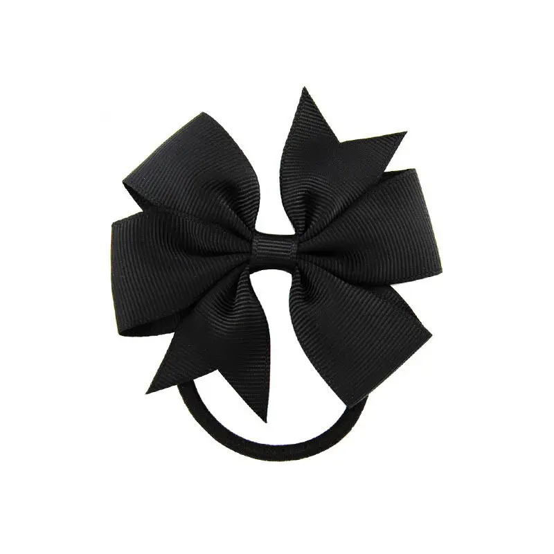 

1PC Hot Girl Boutique Ribbon Bow Elastic Hair Tie Rope Hair Band Bows With Kids Hair Ponytail Hair Accessories