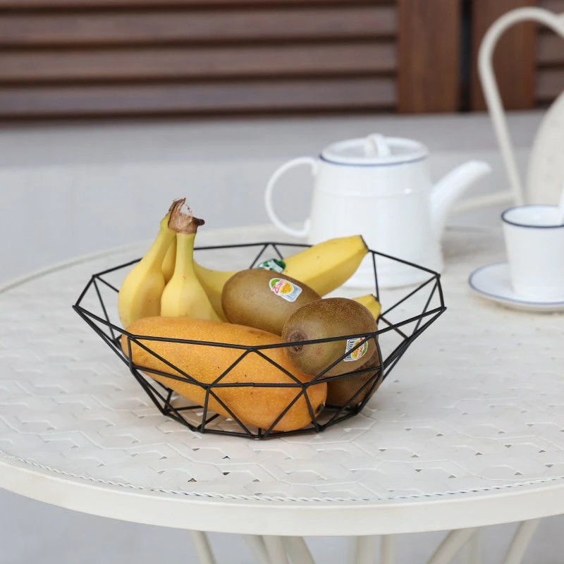 

Kitchen Iron Basket Container Bowl Metal Wire Drain Basket Fruit Flower Vegetable Sundries Stuff Storage Holder Snack Tray