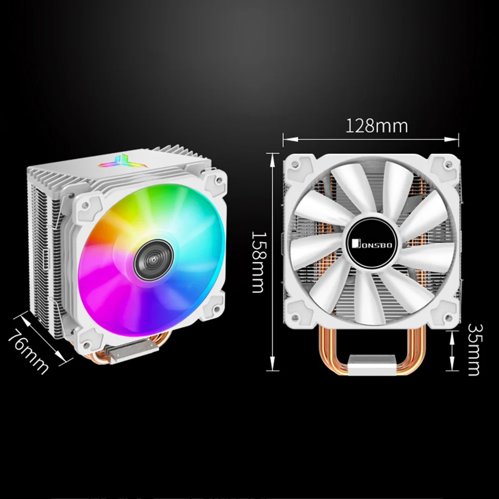 JONSBO CR1000 120 мм ШИМ 12 в бесшумный 4Pin Настольный ПК светодиодный вентилятор для
