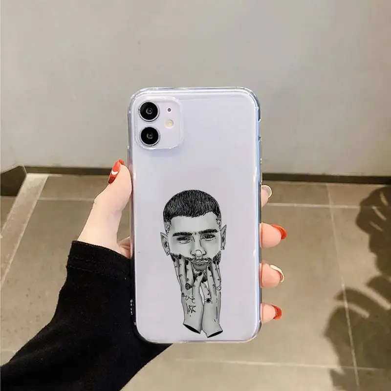 

Zayn malik one direction Phone Case Transparent for iPhone 6 7 8 11 12 s mini pro X XS XR MAX Plus
