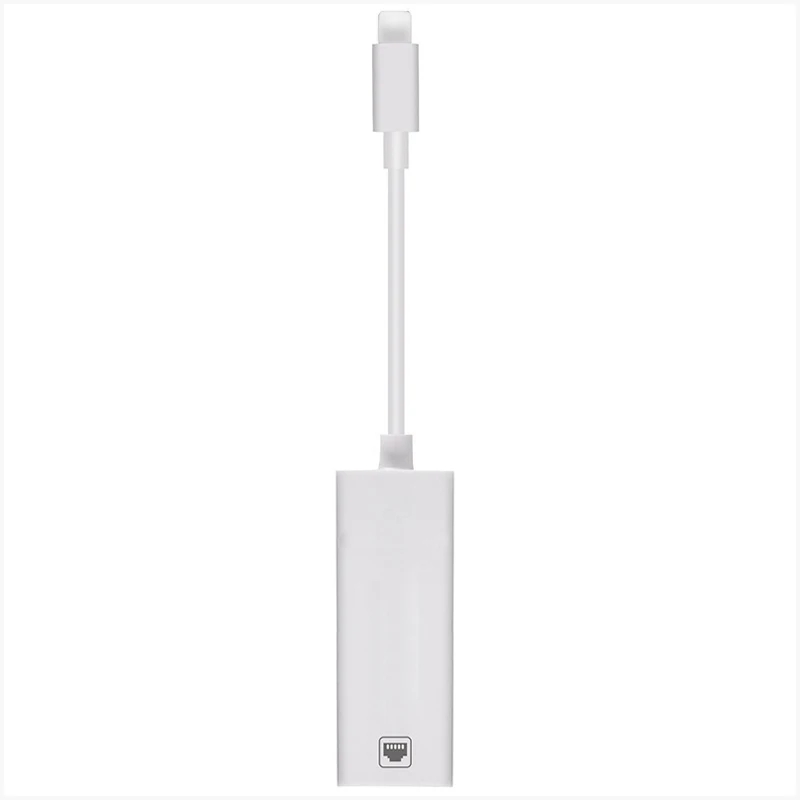 

100 Мбит/с сетевой кабель адаптер для Lightning к RJ45 Ethernet LAN проводной зарубежный путешествия компактный для iPhone/iPad серии