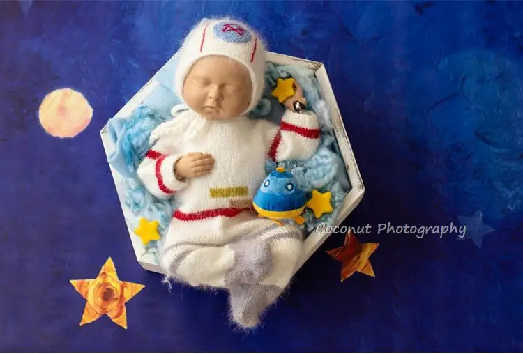 Кокосовый реквизит для фотосъемки новорожденных мальчиков шерстяной вязаный