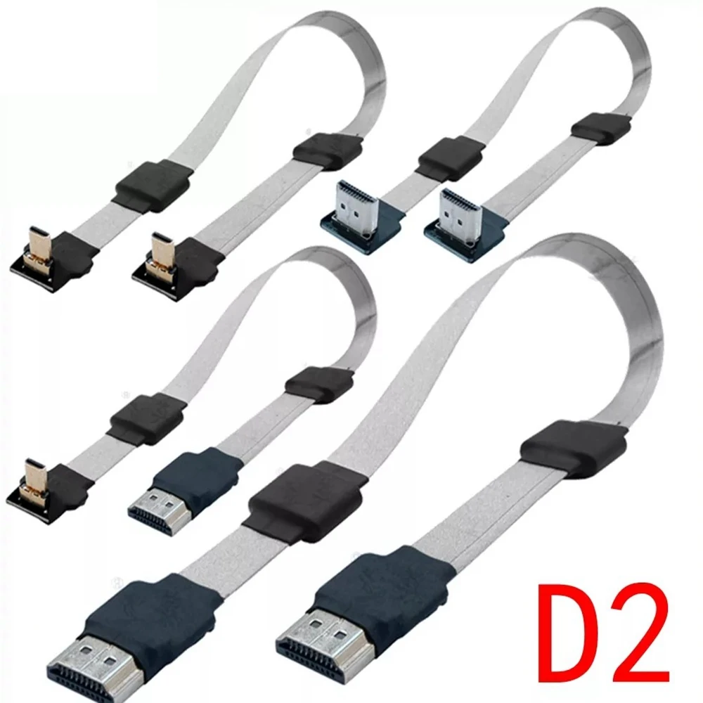 

D2 0,8 M HDMI Kabel Micro HDMI BIS Winkel Männlich zu Mini /Micro HDMI FPC Flach Kabel Anti-störungen Multicopter Luftaufnahmen