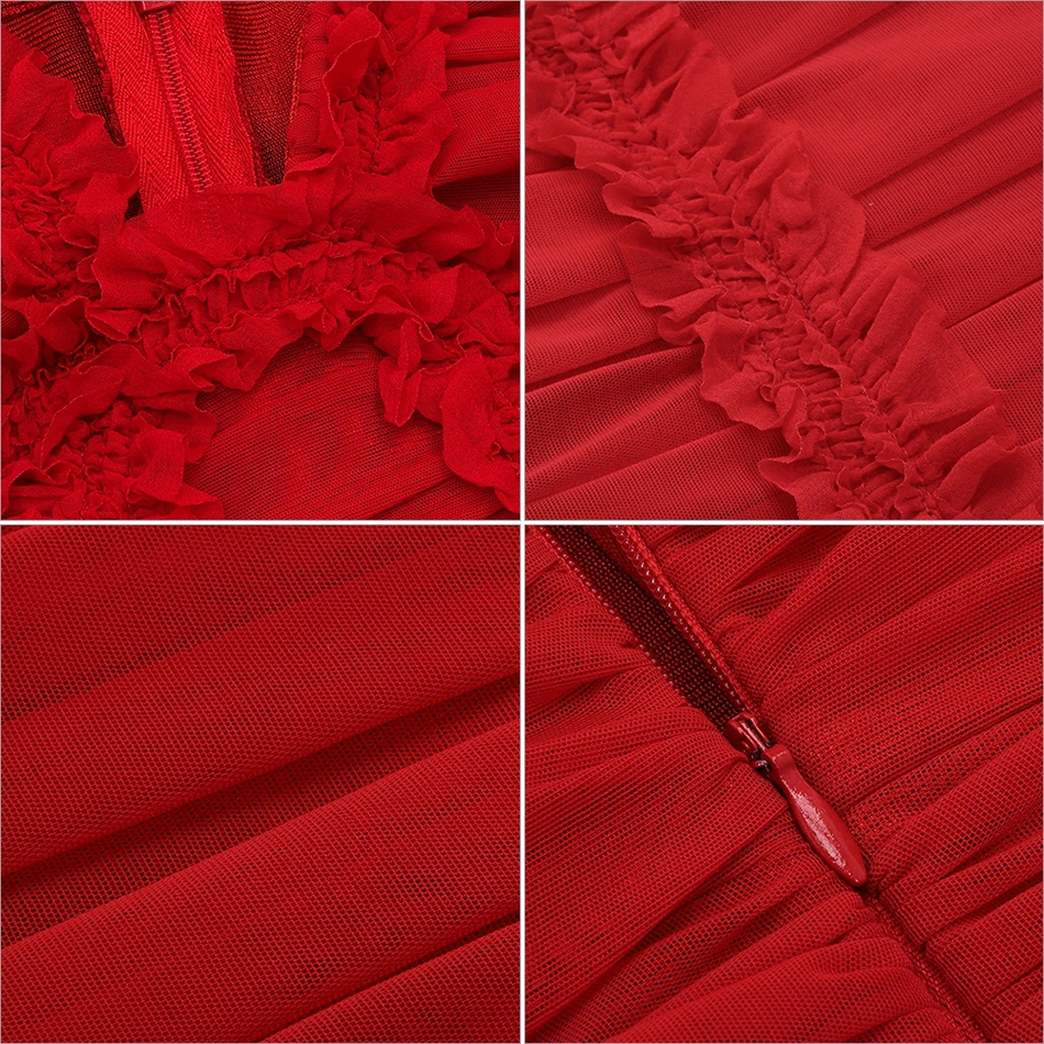 

Adyce New Summer Women Red Lace V Neck Sleeveless Club Celebrity Bandage Dress Sexy Spaghetti Strap Bodycon Runway Party Dresses