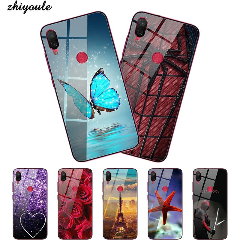 Роскошный 3D чехол из закаленного стекла с изображением звездного неба для Xiaomi Play