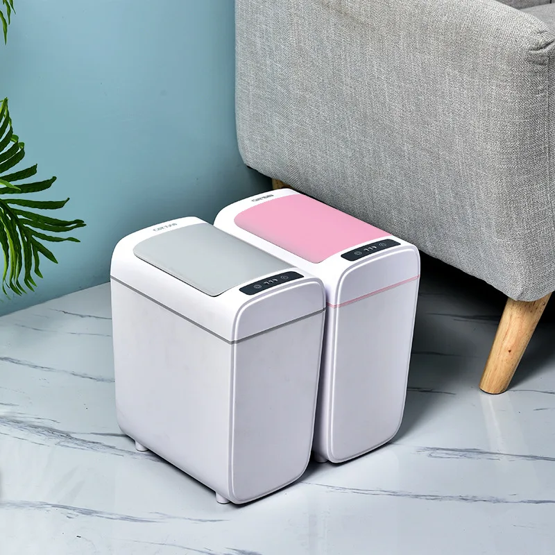 Creative Smart Trash Can Nordic Plastic Bedroom Waterproof Sensor Automatic Waste Bins Living Room Kosz Na Smieci Home Products