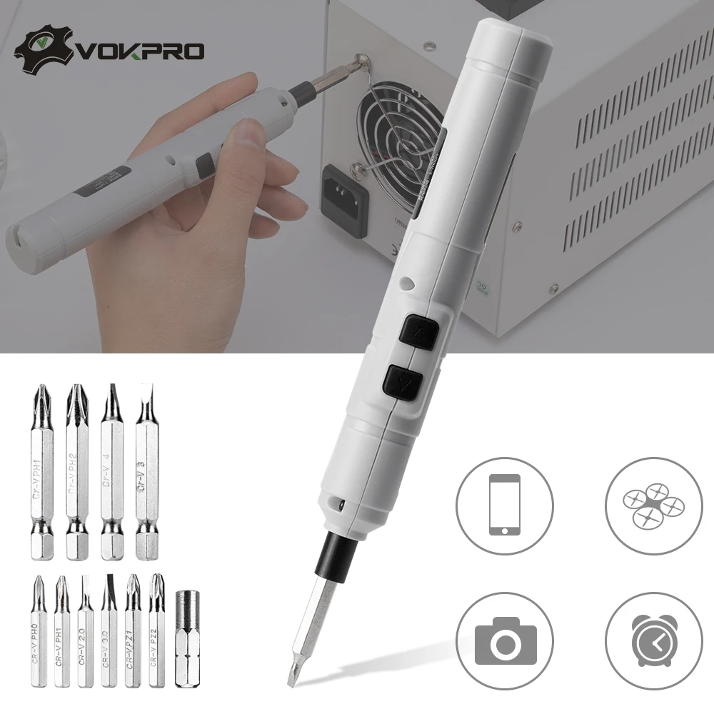 

DC Mini Lithium Cordless Electric Power Screwdriver Tool With USB Charger Repair Tool Portable Rechargeable 1100m Ah Battery