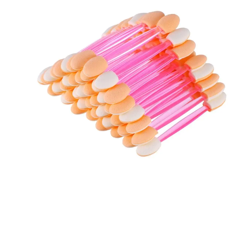 100 шт./упак. Профессиональный со спонжем аппликатор теней для век Косметика