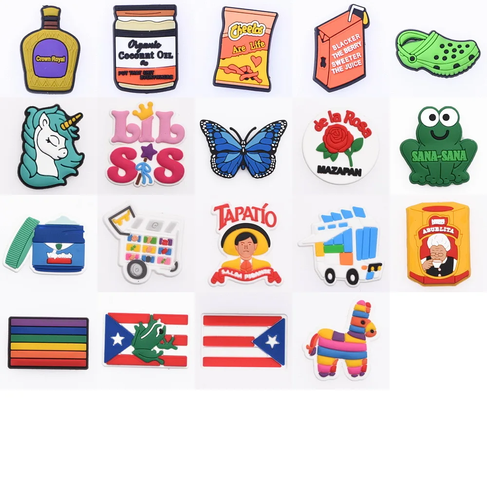 Супер милые Мультяшные животные из ПВХ обувные талисманы пряжки аксессуары для