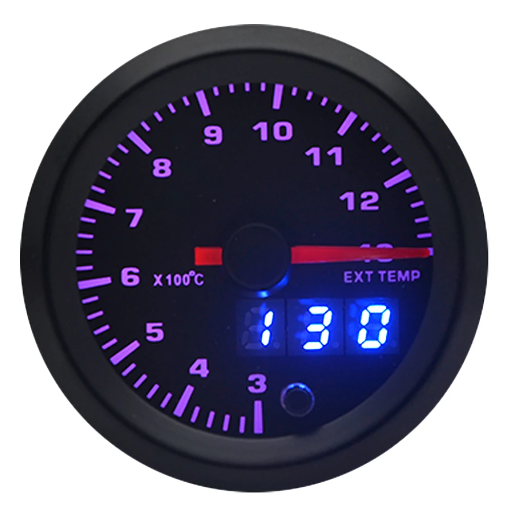 2 &quot52 мм 7 цветов светодиодный датчик температуры выхлопных газов для автомобиля