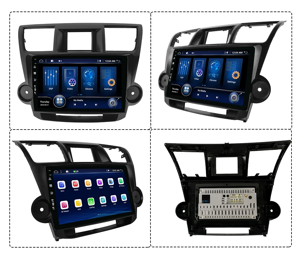 Автомобильный мультимедийный DVD-плеер Bosion Android 10 для Toyota Highlander 2009-2014 GPS-навигация