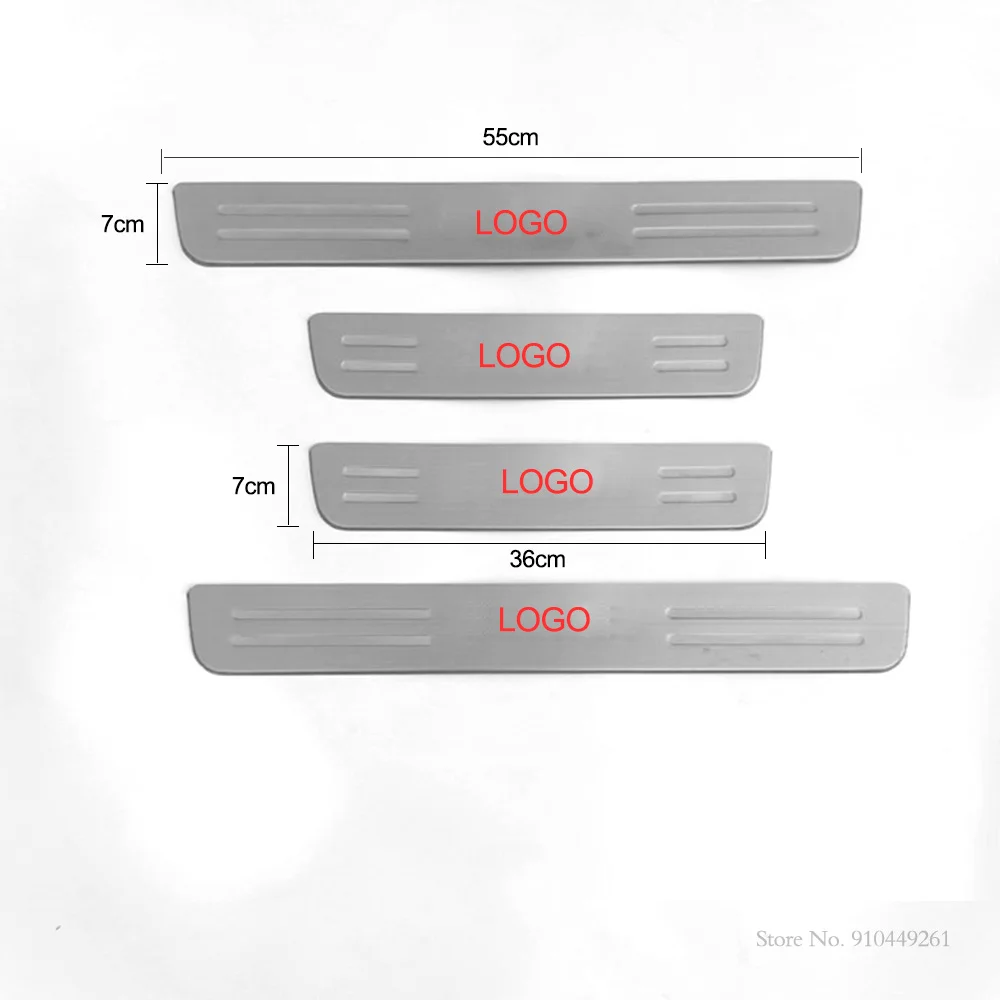 

Fit For Hyundai Santafe Santa Fe 2006-2012 Stainless Steel Door Sill Plate Protector Welcome Pedal Cover Trim Car Styling 4pcs