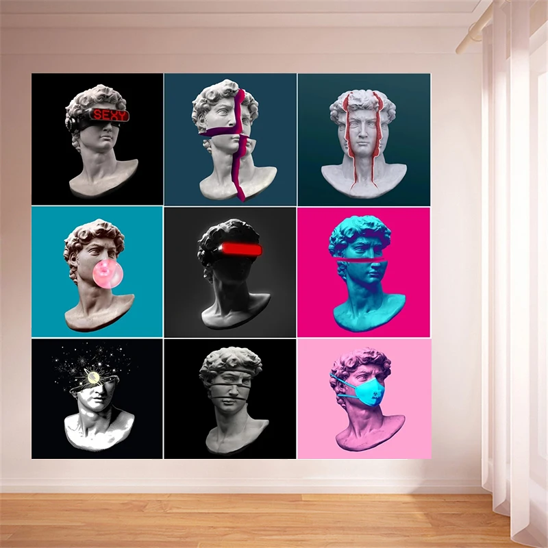 

Statue of David Posters Abstract Art David Sculpture Canvas Painting Wall Art Pictures Modern Print for Living Room Home Decor