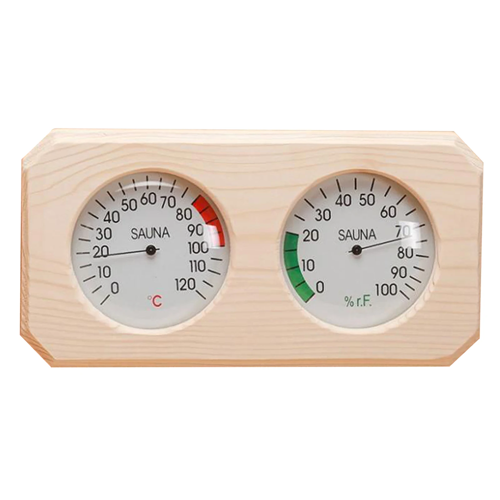 

Pine Wooden Humidity Temperature Sauna Hygrothermograph Thermometer Celsius