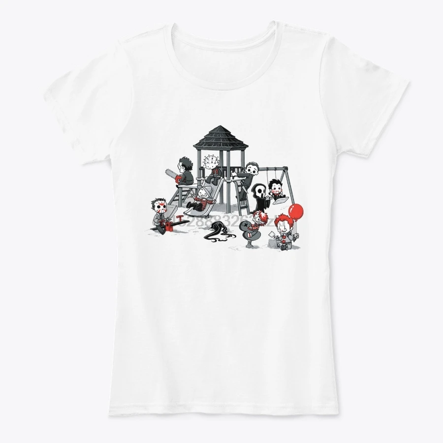 Мужская футболка забавная страшная игровая площадка марионетка кукла хорро