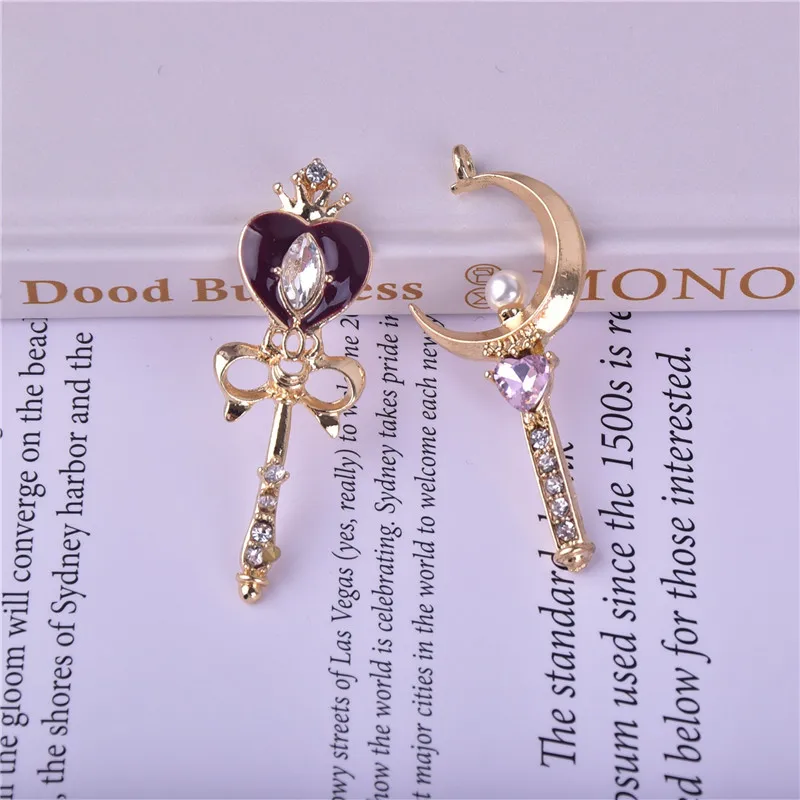 10 шт./упак. луна сердце и металлическими декоративными элементами серьги браслет