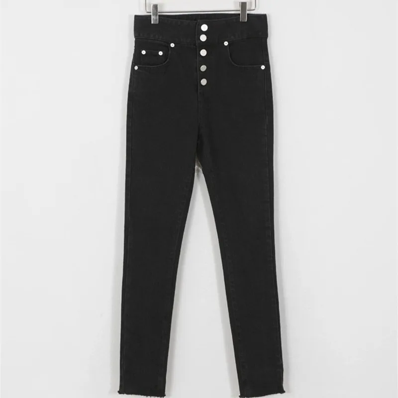 

Woman Jeans High Waist Skinny Pencil Black Pants Streetwear Casual Mom Jeans Boyfriend Femme Denim Trousers Pantalones