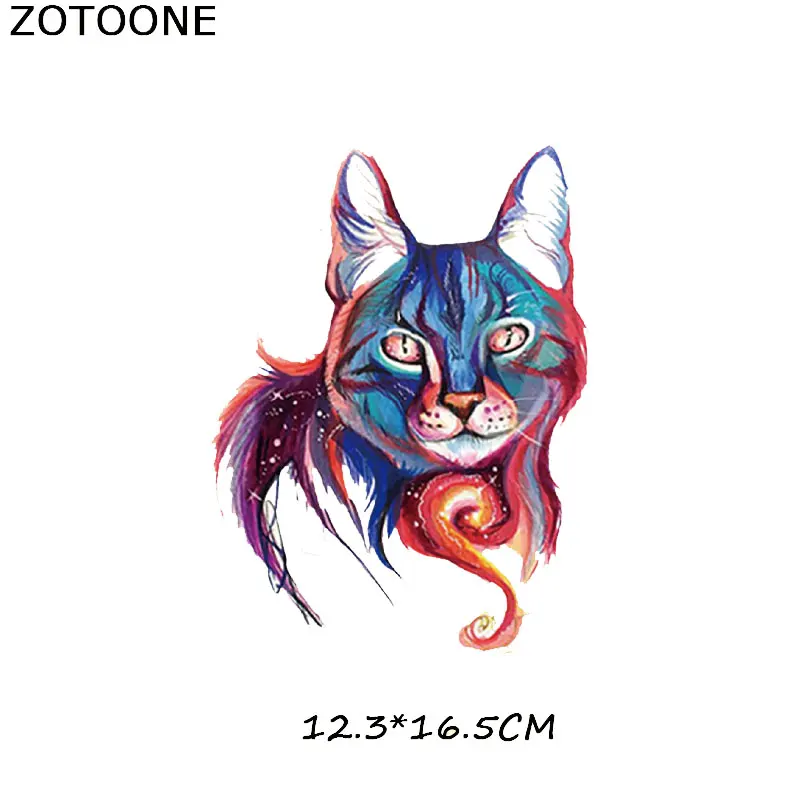 ZOTOONE живопись тушью животные гладить на передачу полосатые наклейки на одежду DIY Термоаппликации моющиеся приложения термо-Стикеры для одежды