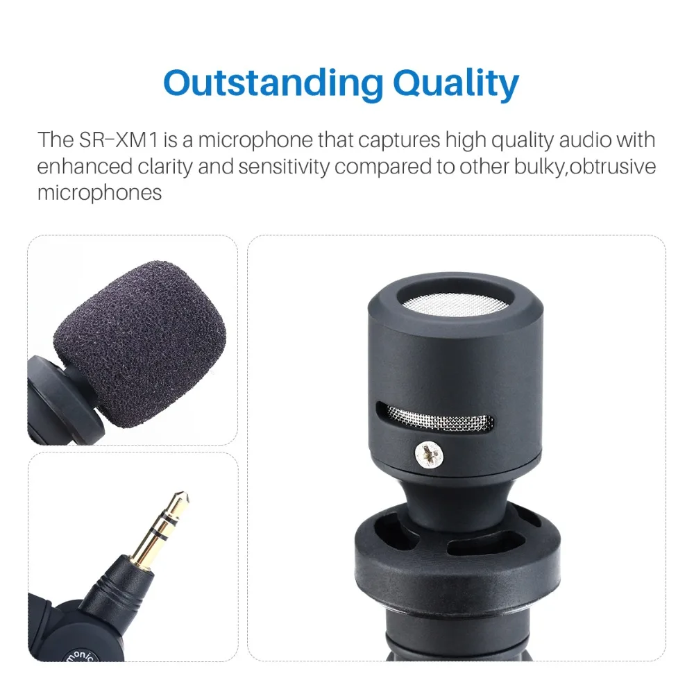 Saramonic SR XM1 беспроводной записывающий Vlog микрофон 3 5 мм Jack TRS Plug and Play Mic для iphone