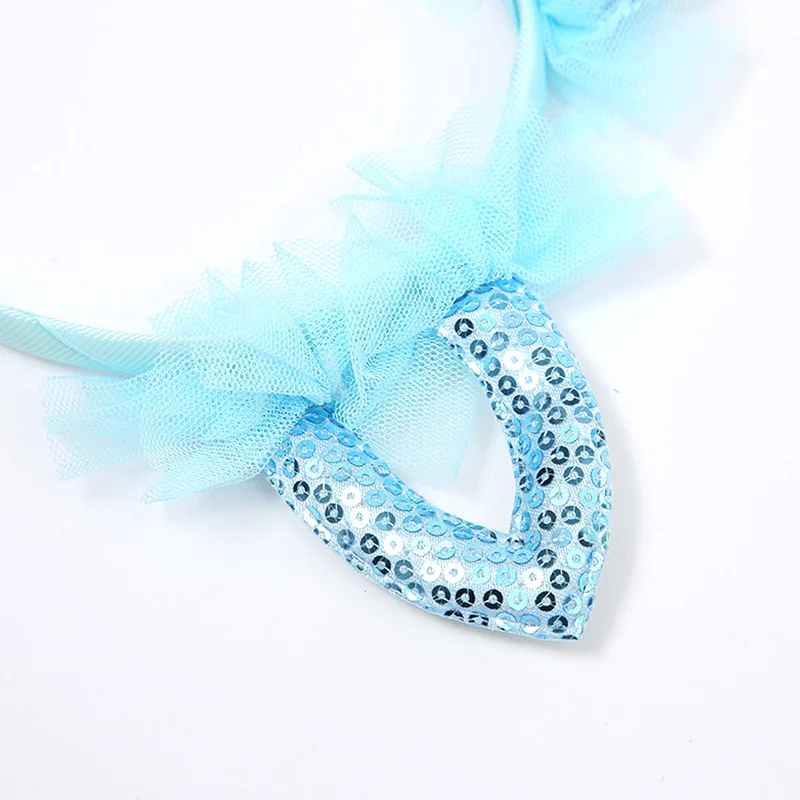 

Kids Cute Cat Ears Mesh Headband Sequins Hair Band Head Hoop For Girl Hairband Princess Crown Headwear Hair Accessories