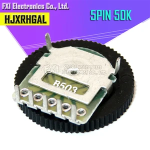 5 шт. двойной механизм настройки потенциометра B503 50 к 5Pin 16*2 мм циферблат потенциометра