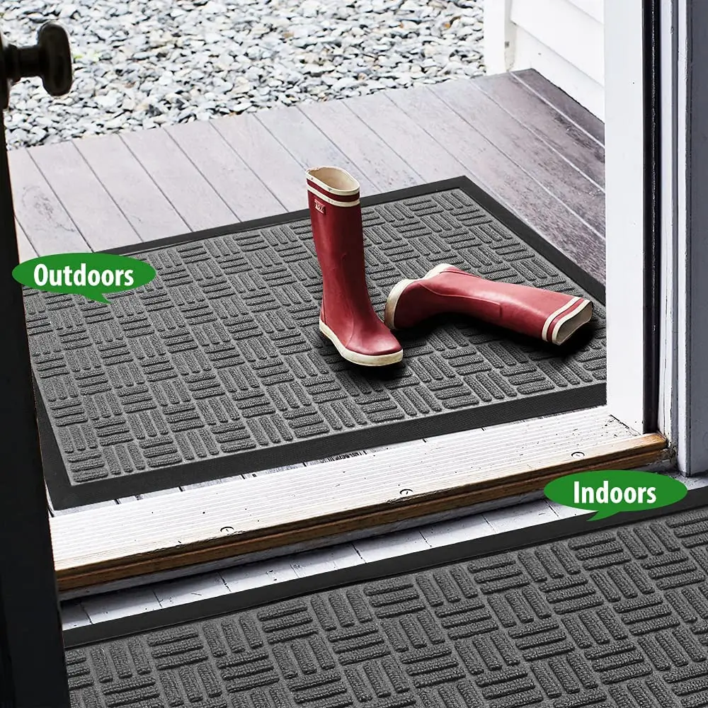 

Геометрические наружные коврики, прочные маленькие противоскользящие резиновые коврики для входной двери, коврики для приветствия с резин...