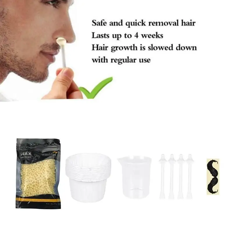 

Nose Hair Removal Wax Kit Wax Beans Applicators Stick Eyebrow Cup Cups For Removing Nose Stickers Paper Hair Measuring Must Q2O6
