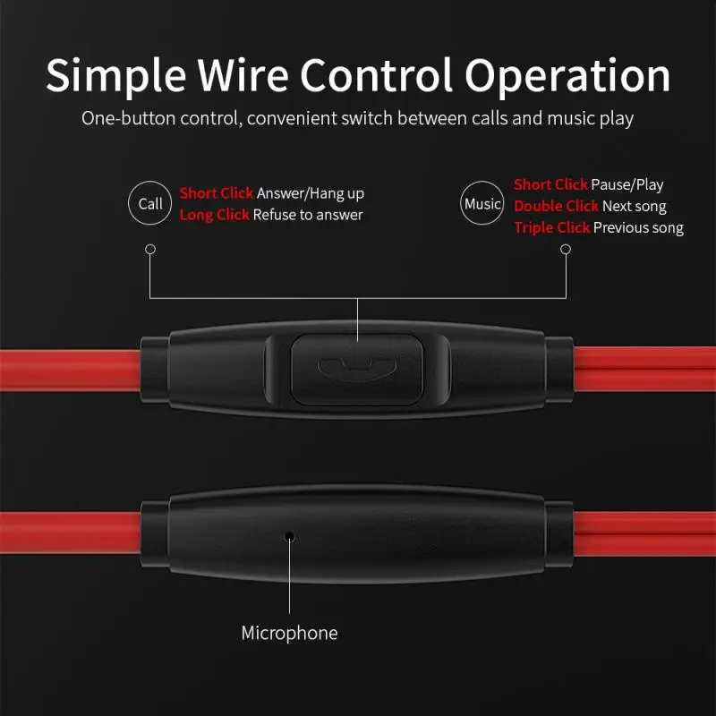 Проводные наушники Essager оригинальный кабель-вкладыш для Samsung Xiaomi Huawei