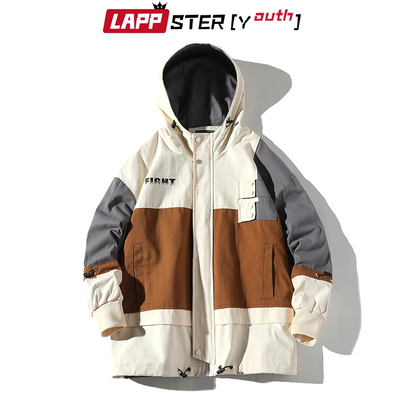 LAPPSTER-Youth мужская Японская уличная одежда в стиле пэчворк куртки-бомберы пальто 2020