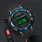 Модные мужские подсветка секундомера цифровые часы спортивные светодиодные цифровые часы с датой военные кварцевые часы резиновый будильник водонепроницаемые Relgio C4