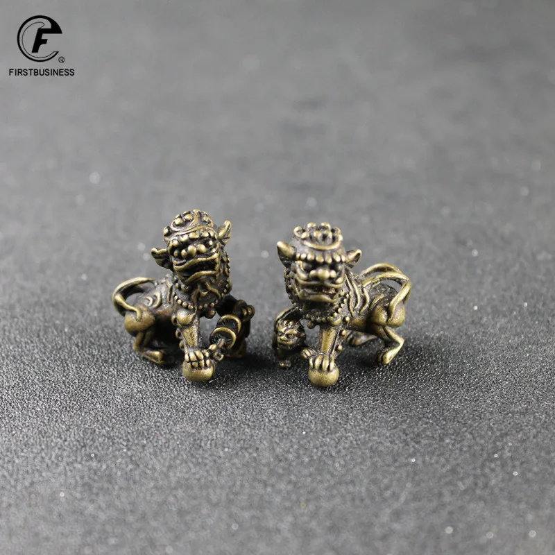 Античная бронзовая статуя льва Новый дизайн медные маленькие фигурки домашние