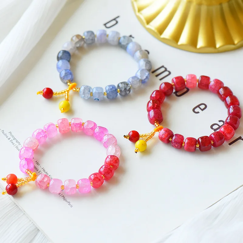 

Women Handmade Beads Bracelet Crafts Decorativas Multicolor Jewelry Amethyst Tiger Eye Lapis Lazuli Bracelets for Yoga Stones