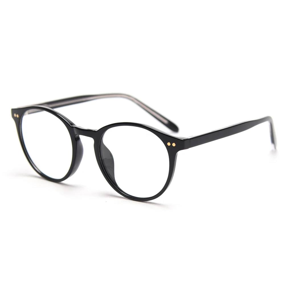 

Veshion acetate transparent glasses frame women optical korean style student retro round glasses men for computer clear lens