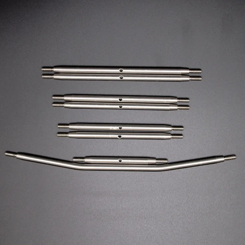 

8pcs Stainless Steel Steering Upper Lower Tie Rod Linkage Tie Lever Link Pull Rod for Axial RBX10 Ryft RC Car