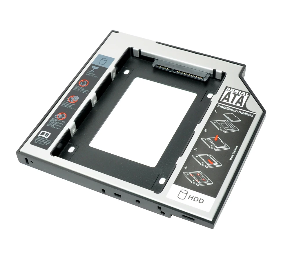 JCX полупластиковый Алюминиевый Новый 12 7 мм Универсальный 2 й HDD Caddy 5 &quotчехол для SSD