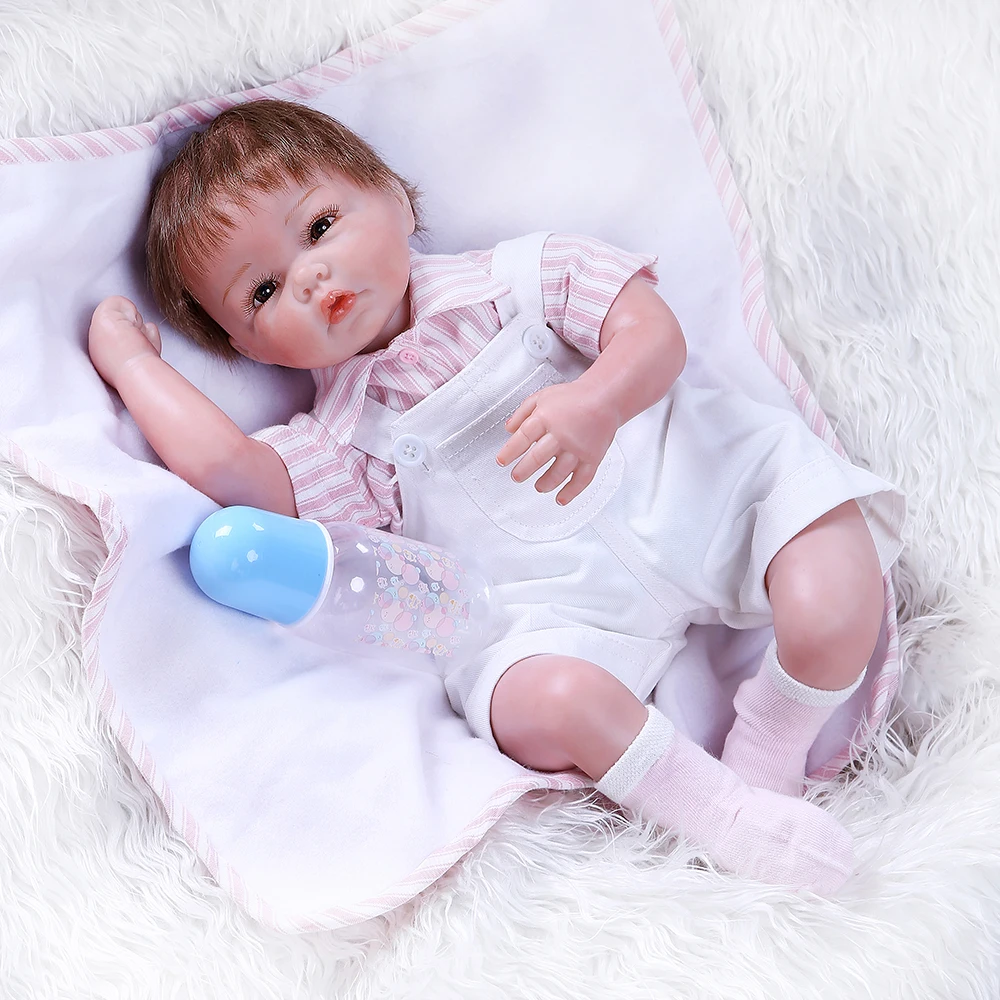 

Reborn baby doll 20" Inch Realistic Newborn Baby Dolls bebe Reborn Lifelike soft Silicone Babies Handmade Toddler Dolls Toys
