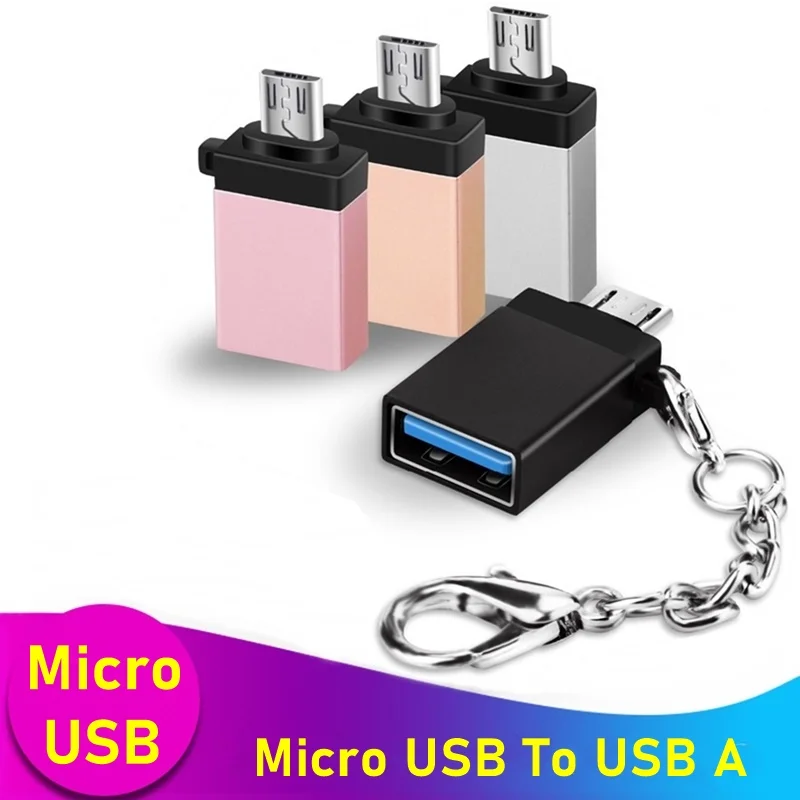 Адаптер Tongdaytech Micro USB OTG переходник с папа на мама брелоком для Android устройств Samsung