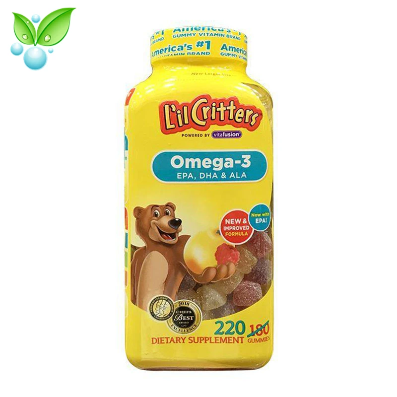 

Lil Critters Gummy Bear Omega3 Children's Fish Oil EPA, DHA & ALA 220 Capsules