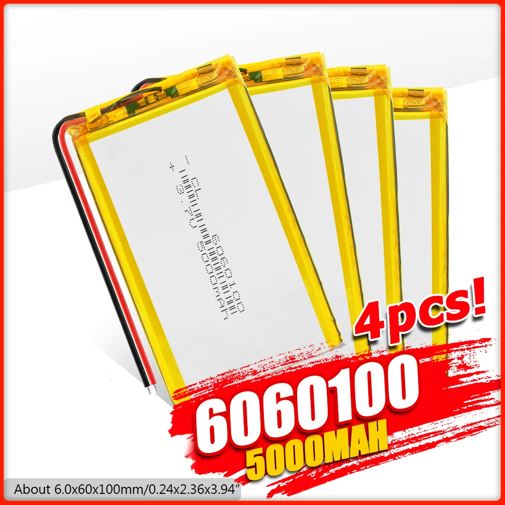 Литий ионные аккумуляторы 1/2/4x литий полимерный аккумулятор 3 7 в ионный